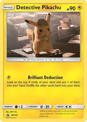 Detective Pikachu SM194 SM Black Star Promos