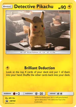 Detective Pikachu SM194 SM Black Star Promos