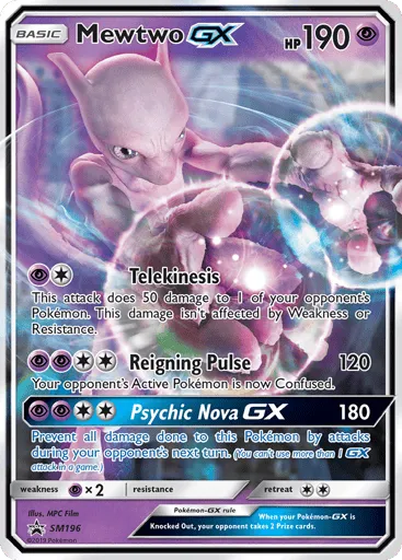 Mewtwo-GX SM196 SM Black Star Promos