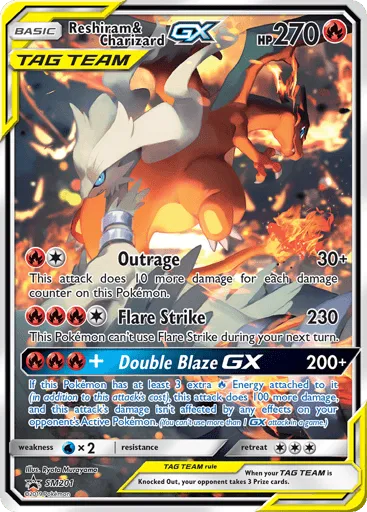 Reshiram & Charizard-GX SM201 SM Black Star Promos
