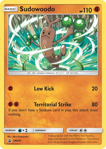 Sudowoodo SM207 SM Black Star Promos