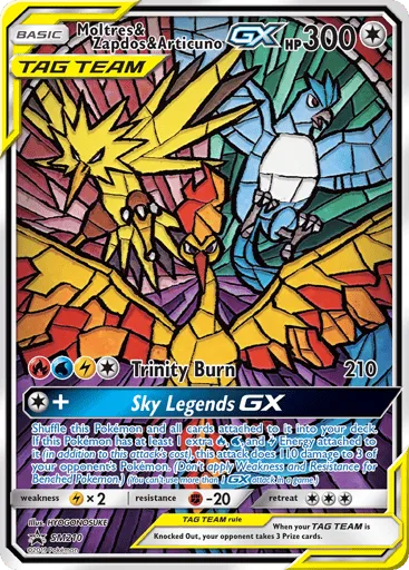 Moltres & Zapdos & Articuno-GX SM210 SM Black Star Promos