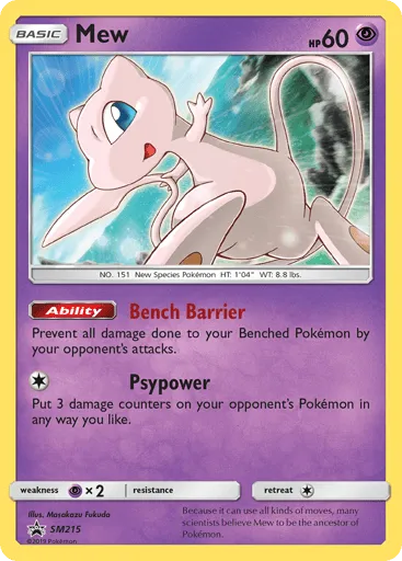 Mew SM215 SM Black Star Promos