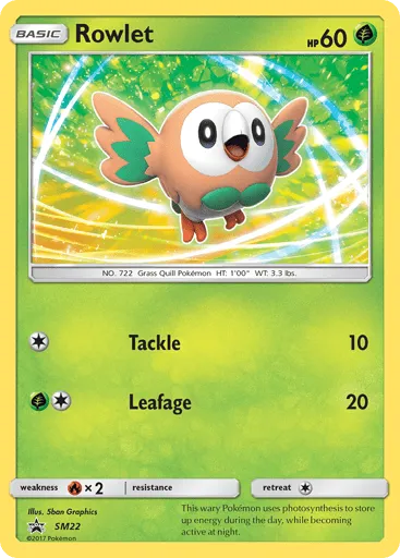 Rowlet SM22 SM Black Star Promos