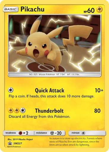 Pikachu SM227 SM Black Star Promos
