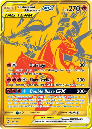 Reshiram & Charizard-GX SM247 SM Black Star Promos