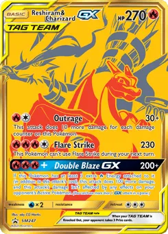 Reshiram & Charizard-GX SM247 SM Black Star Promos