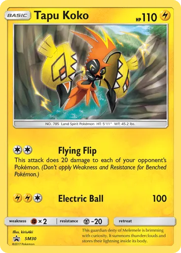 Tapu Koko SM30 SM Black Star Promos