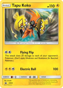 Tapu Koko SM30 SM Black Star Promos
