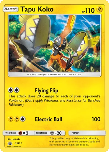 Tapu Koko SM31 SM Black Star Promos