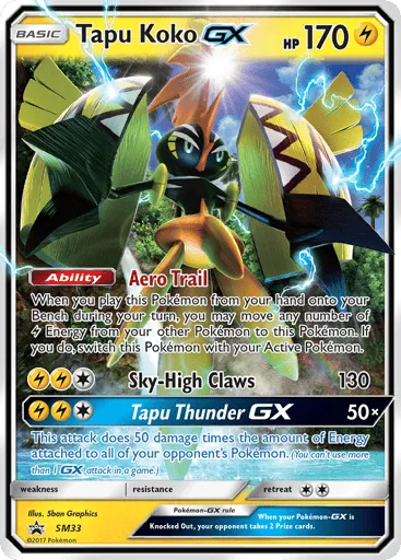 Tapu Koko-GX SM33 SM Black Star Promos