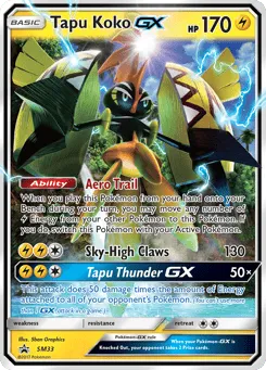 Tapu Koko-GX SM33 SM Black Star Promos
