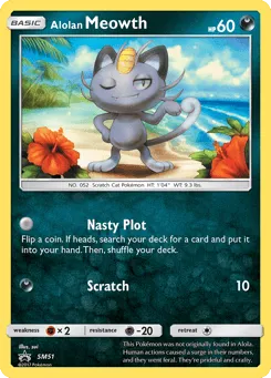 Alolan Meowth SM51 SM Black Star Promos