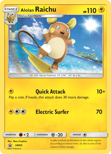 Alolan Raichu SM65 SM Black Star Promos