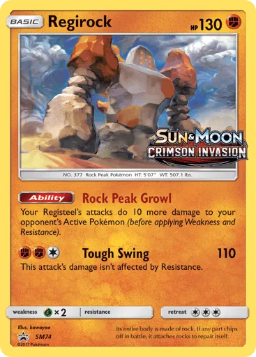 Regirock SM74 SM Black Star Promos