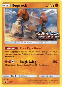 Regirock SM74 SM Black Star Promos