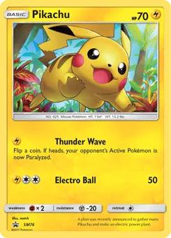 Pikachu SM76 SM Black Star Promos