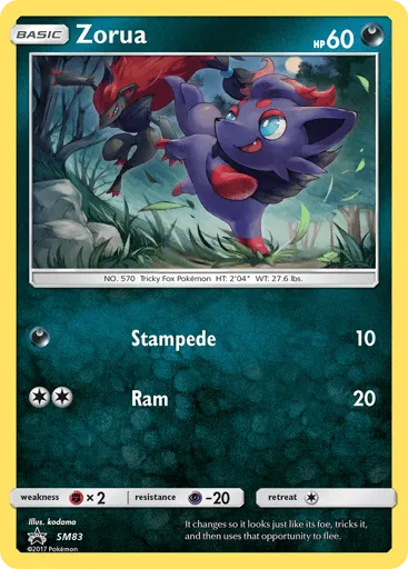 Zorua SM83 SM Black Star Promos