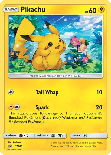 Pikachu SM86 SM Black Star Promos