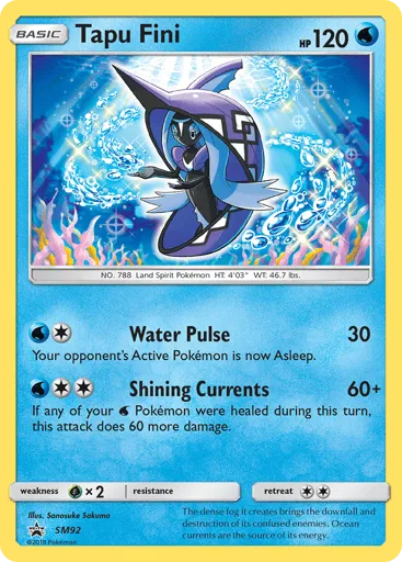 Tapu Fini SM92 SM Black Star Promos