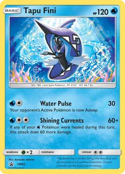 Tapu Fini SM92 SM Black Star Promos