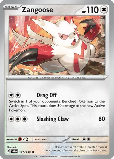 Zangoose 147/198 Scarlet & Violet