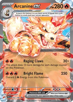 Arcanine ex 032/198 Scarlet & Violet