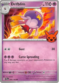 Drifblim 090/198 Pumpkin Pikachu Stamp Scarlet & Violet