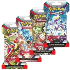 Scarlet & Violet Sleeved Booster Pack Art Bundle (Set of 4)