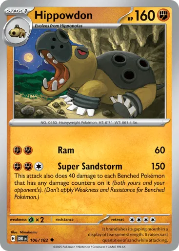 Hippowdon 106/182 Destined Rivals