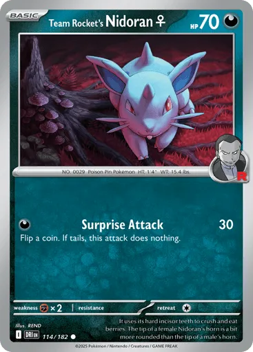 Team Rocket's Nidoran♀ 114/182 Destined Rivals