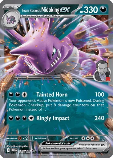 Team Rocket's Nidoking ex 119/182 Destined Rivals