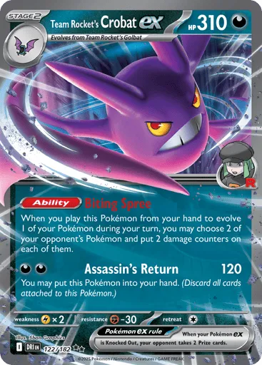 Team Rocket's Crobat ex 122/182 Destined Rivals