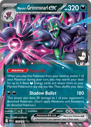 Marnie's Grimmsnarl ex 136/182 Destined Rivals