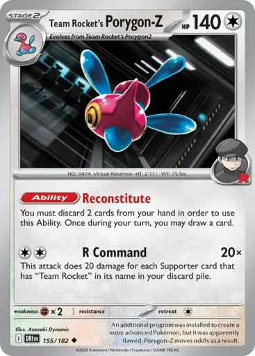 Team Rocket's Porygon-Z 155/182 Destined Rivals