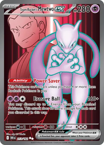 Team Rocket's Mewtwo ex 213/182 Destined Rivals