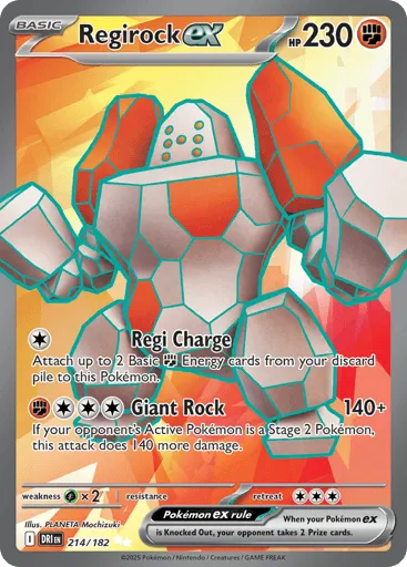 Regirock ex 214/182 Destined Rivals