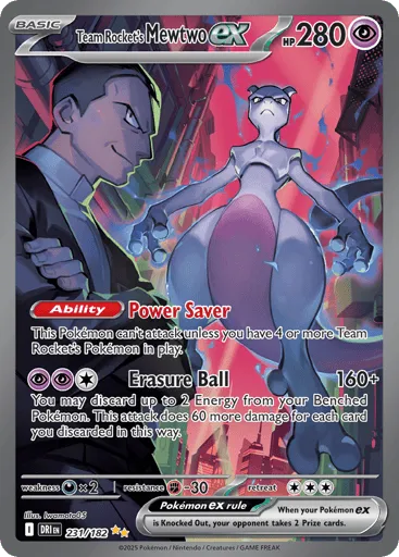 Team Rocket's Mewtwo ex 231/182 Destined Rivals