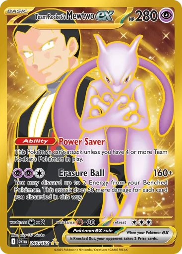 Team Rocket's Mewtwo ex 240/182 Destined Rivals