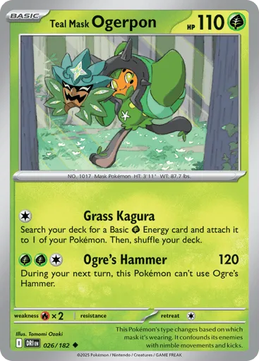 Teal Mask Ogerpon 026/182 Destined Rivals