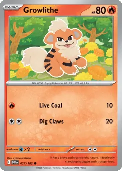 Growlithe 027/182 Destined Rivals
