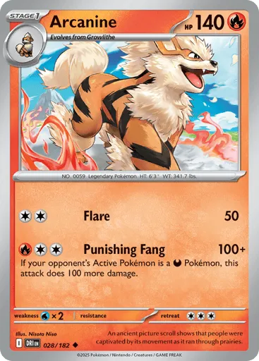 Arcanine 028/182 Destined Rivals