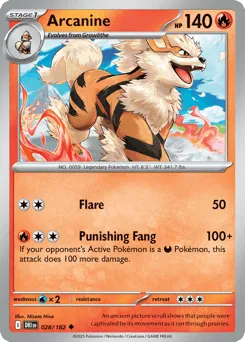 Arcanine 028/182 Destined Rivals