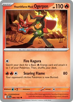 Hearthflame Mask Ogerpon 044/182 Destined Rivals