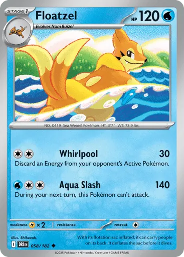 Floatzel 058/182 Destined Rivals