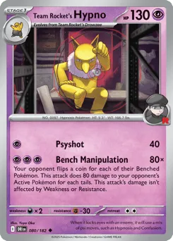Team Rocket's Hypno 080/182 Destined Rivals