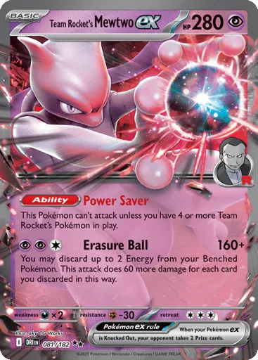 Team Rocket's Mewtwo ex 081/182 Destined Rivals
