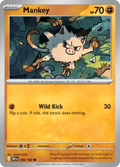 Mankey 090/182 Destined Rivals