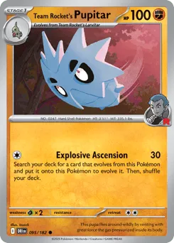 Team Rocket's Pupitar 095/182 Destined Rivals