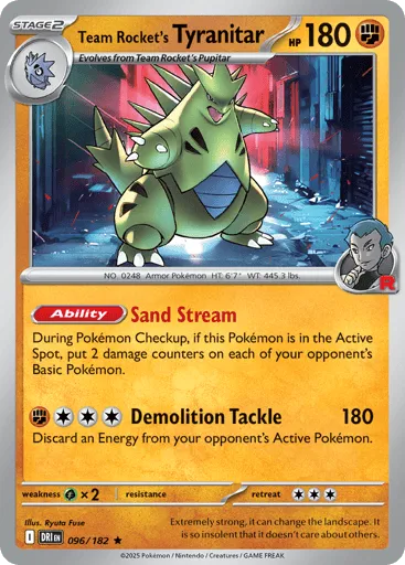 Team Rocket's Tyranitar 096/182 Destined Rivals